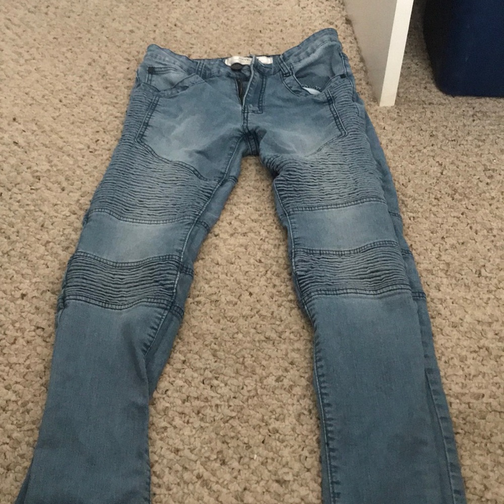 David.Ann Skinny Biker Jeans